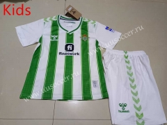 2023-24  Real Betis  Home Green&White kids  Soccer Uniform-507