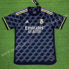 (s-4xl)2023-24  Real Madrid  Away Royal Blue Thailand Soccer Jersey AAA-403