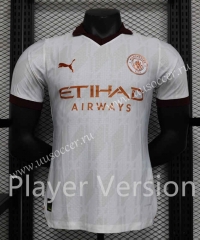Player version 2023-24 Manchester City Away White  Thailand Soccer Jersey AAA-888