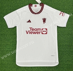 （s-4xl）Correct Version 2023-24 Manchester United 2nd Away White  Thailand Soccer jersey AAA-403