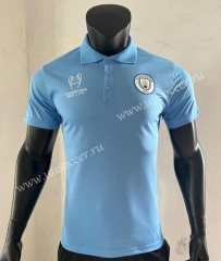 2023-24 Manchester City Blue Thailand Polo Shirts-SJ