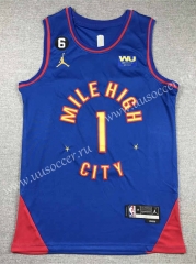 2023 Announcement Version NBA Denver Nuggets Blue#1 Jersey-1380