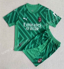 2023-24 AC Milan Goalkeeper Green  Soccer Uniform-AY