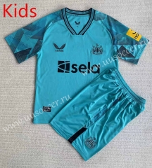 2023-24 Newcastle United goalkeeper Blue kids Soccer Uniform-AY