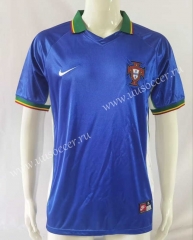 Retro Version1998 Portugal Away Blue Thailand Soccer Jersey AAA-503