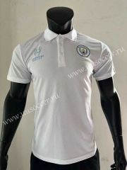 2023-24 Manchester City White  Thailand Polo Shirts-SJ