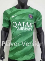 Player version   2023-24 Paris SG Goalkeeper Green Thailand Soccer jersey AAA-4506