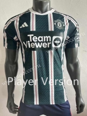 Player version 2023-24 Manchester United Away Green  Thailand Soccer jersey AAA-518