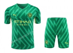 2023-24 Manchester City Goalkeeper Green Thailand Soccer  Uniform-418