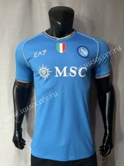 Player Version 2023-24 Napoli Home  Blue Thailand  Soccer Jersey