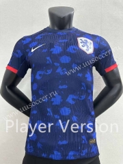 Player Version 2023-24  Netherlands Away Blue Thailand Soccer Jersey AAA-2016