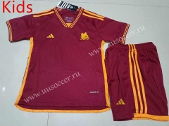 2023-24 Roma Home Red Kids/Youth Soccer Uniform-507