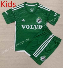 2023-24 Maccabi Tel Aviv  Home Green  kids  Soccer Uniform-AY
