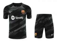 2023-24 Barcelona Black  Thailand  Soccer uniform-418