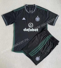 2023-24 Celtic Away Black Soccer Uniform-AY