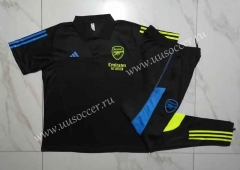 2023-24  Arsenal Black  Thailand Polo Uniform-815