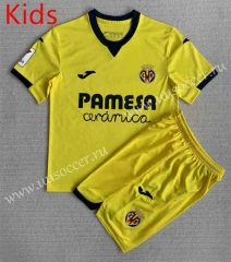 2023-24 Villarreal CF Home Yellow  Soccer kids Uniform-AY