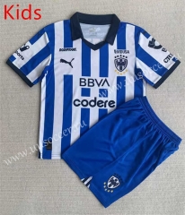 2023-24  Monterrey White & Blue Soccer kids  Uniform-AY