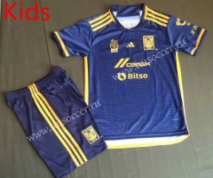 2023-24 Tigres UANL Away Blue  kids Soccer Uniform-912
