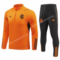 2023-24 Brazil SC Internacional Orange Thailand Soccer Tracksuit Uniform-815