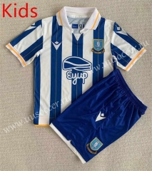 2023-24 Sheffield Wednesday Home Blue& White kids Soccer Uniform-AY