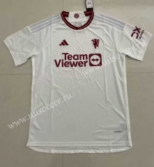 （s-4xl）Correct Version 2023-24 Manchester United 2nd Away White  Thailand Soccer jersey AAA-818