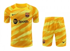 2023-24 Barcelona Yellow Thailand  Soccer uniform-418