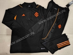2023-24 Brazil SC Internacional Black Thailand Soccer Tracksuit Uniform-815