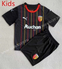2023-24 RC Lens Away Black  kids Soccer Uniform AAA-AY