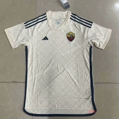 (s-4xl)2023-24 AS Roma Away White Thailand Soccer Jersey AAA-818