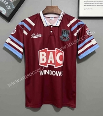 91-92  Version West Ham United Red  Thailand Soccer Jersey AAA -DD3