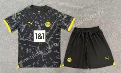 2023-24  Borussia Dortumund Away Black  Soccer Uniform-8975