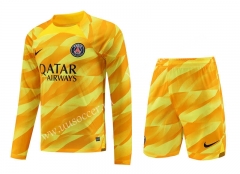 2023-24 Paris SG Goalkeeper Yellow LS Thailand Soccer Uniform-418
