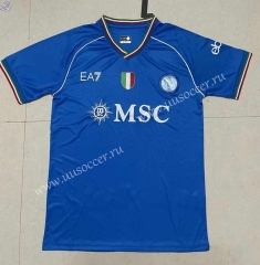 (s-4xl)2023-24 Napoli Home  Blue Thailand  Soccer Jersey-818