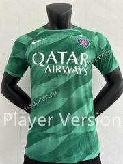 Player version   2023-24 Paris SG Goalkeeper Green Thailand Soccer jersey AAA-2016