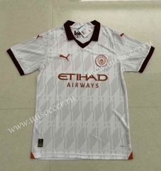 （s-4xl）2023-24  Manchester City Away White Thailand Soccer Jersey AAA-818