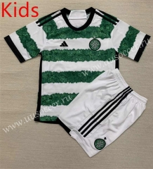 2023-24  Celtic Away White&Green kids Soccer Uniform-AY