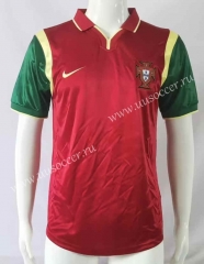 Retro Version1999 Portugal Home Red Thailand Soccer Jersey AAA-503