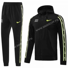 2023-24  Nike Black  Soccer Jacket UniformWith Hat -LH