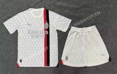 2023-24  AC Milan Away White  Soccer Uniform-8975