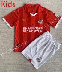 2023-24 PSV Eindhoven Home Red Kids Soccer Uniform-AY