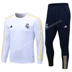 2023-24  Real Madrid White  Thailand Tracksuit Uniform-411