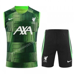 2023-24  Liverpool Green Thailand Vest Soccer  Uniform-418