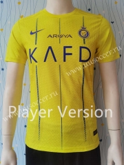 Player Version 2023-24 Al Nassr  Home Yellow Thailand Soccer Jersey-807