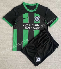2023-24 Brighton & Hove Albion Away Black&Green Soccer Uniform-AY