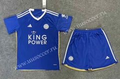 2023-24 Leicester City Home Blue Soccer Uniform-6748
