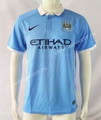 15-16  Retro Version Manchester City Home Blue Thailand Soccer Jersey AAA-503