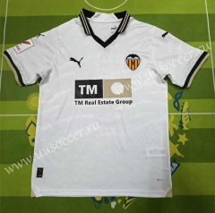2023-24 Valencia Home White Thailand Soccer Jersey AAA-HR