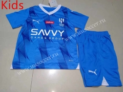 2023-24 Al Hilal  Home Blue Youth/Kids Soccer Uniform-507