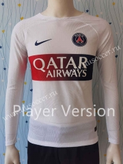 Player version 2023-24 Paris SG  Away White  LS Thailand Soccer Jersey AAA-807
